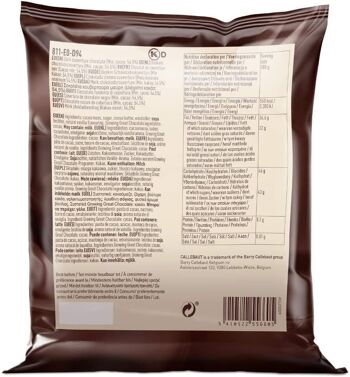 CALLEBAUT - CHOCOLAT NOIR- 54,5% CACAO - FINEST BELGIAN CHOCOLATE N° 811 - 400G - PISTOLES 2