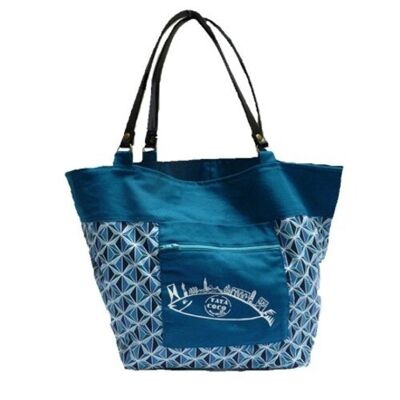 Bolsa pescado azul pato reversible