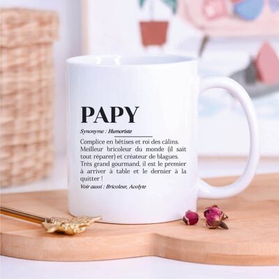 Taza blanca "Definición del abuelo"