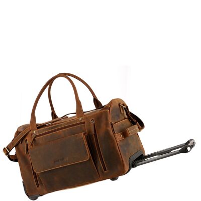 Chariot vintage voyageur cuir 1736T-25