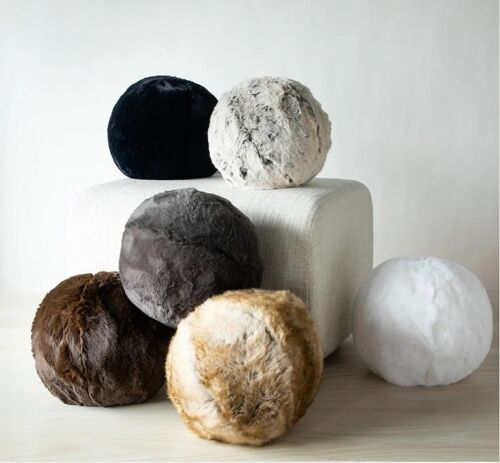 Snowball medium - coussin rond - Made in France