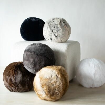 Snowball medium - round cushion - Made in France