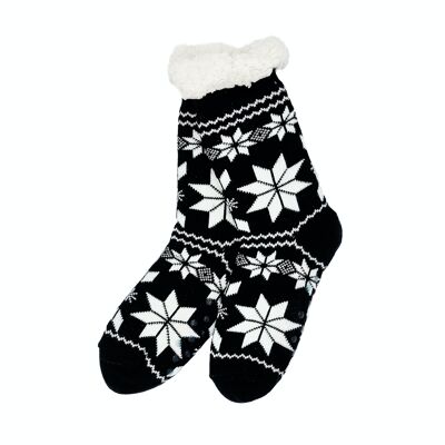 Weihnachtliche Kuschelsocken „Schwarz“