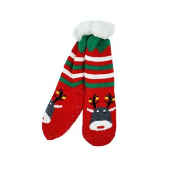 Chaussettes douillettes de Noël "Rudolph"