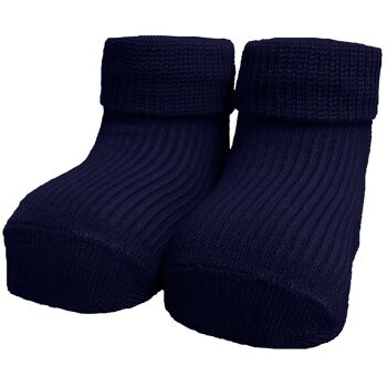 Chaussettes nouveau-né RIB - marine 1