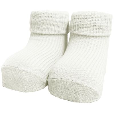 Socken für Neugeborene RIB - off white