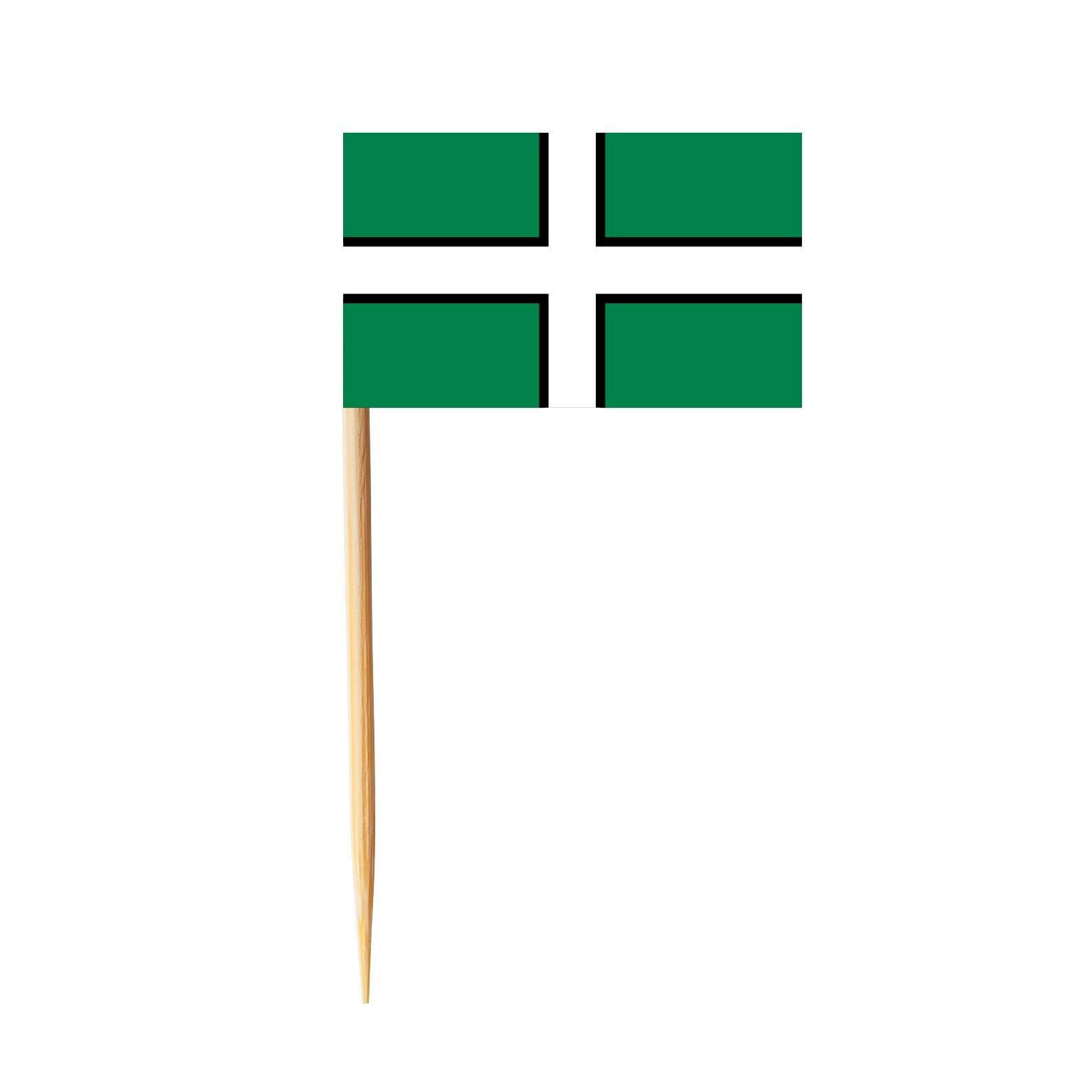 Packung mit 4 schlichten Devon-Sandflaggen