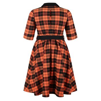 Robe chemise grande taille à carreaux roux 'Willow' | Tailles 16 18 20 22 24 26 9