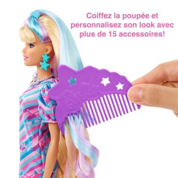 Barbie – Poupée Barbie Ultra Chevelure avec 15 accessoires 3