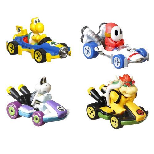 Hot Wheels – Coffret de 4 Véhicules Mario Kart