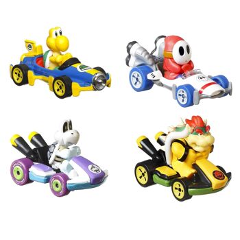 Hot Wheels – Coffret de 4 Véhicules Mario Kart 1