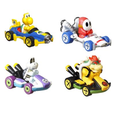 Hot Wheels Mario Kart 4er-Pack Fahrzeuge