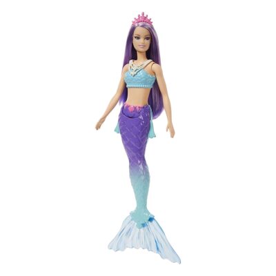 Barbie Dreamtopia Barbie sirena muñeca, pelo morado