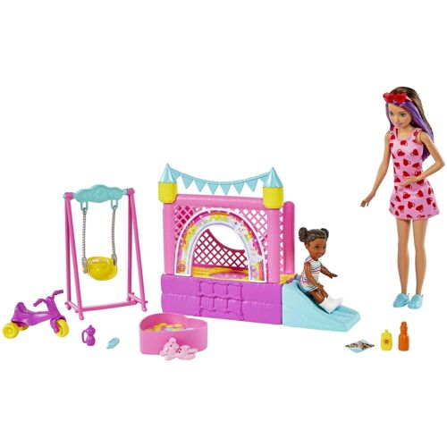 Barbie – Skipper Baby-Sitter – Coffret Château Gonflable