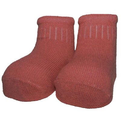 Newborn socks STRIPE - rust