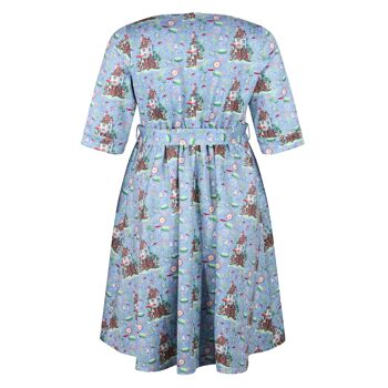 Robe évasée Cottagecore taille plus à imprimé forêt secrète 'Dahlia' | Tailles 16 18 20 22 24 26 10