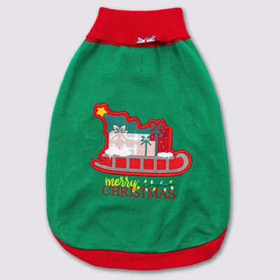 Christmas Dog Jumper - Santa's Sleigh