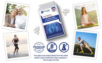 NAC N-acétyl-cystéine 600 mg 120 capsules - Fabriqué au Royaume-Uni | Convient aux végétariens et végétaliens | Fabriqué au Royaume-Uni par Prowise 11