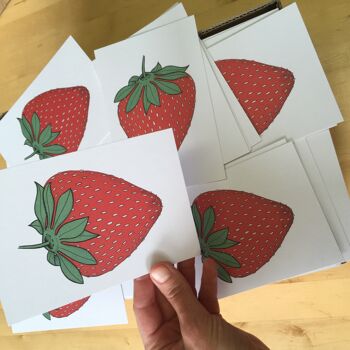 Carte postale aux fraises 2