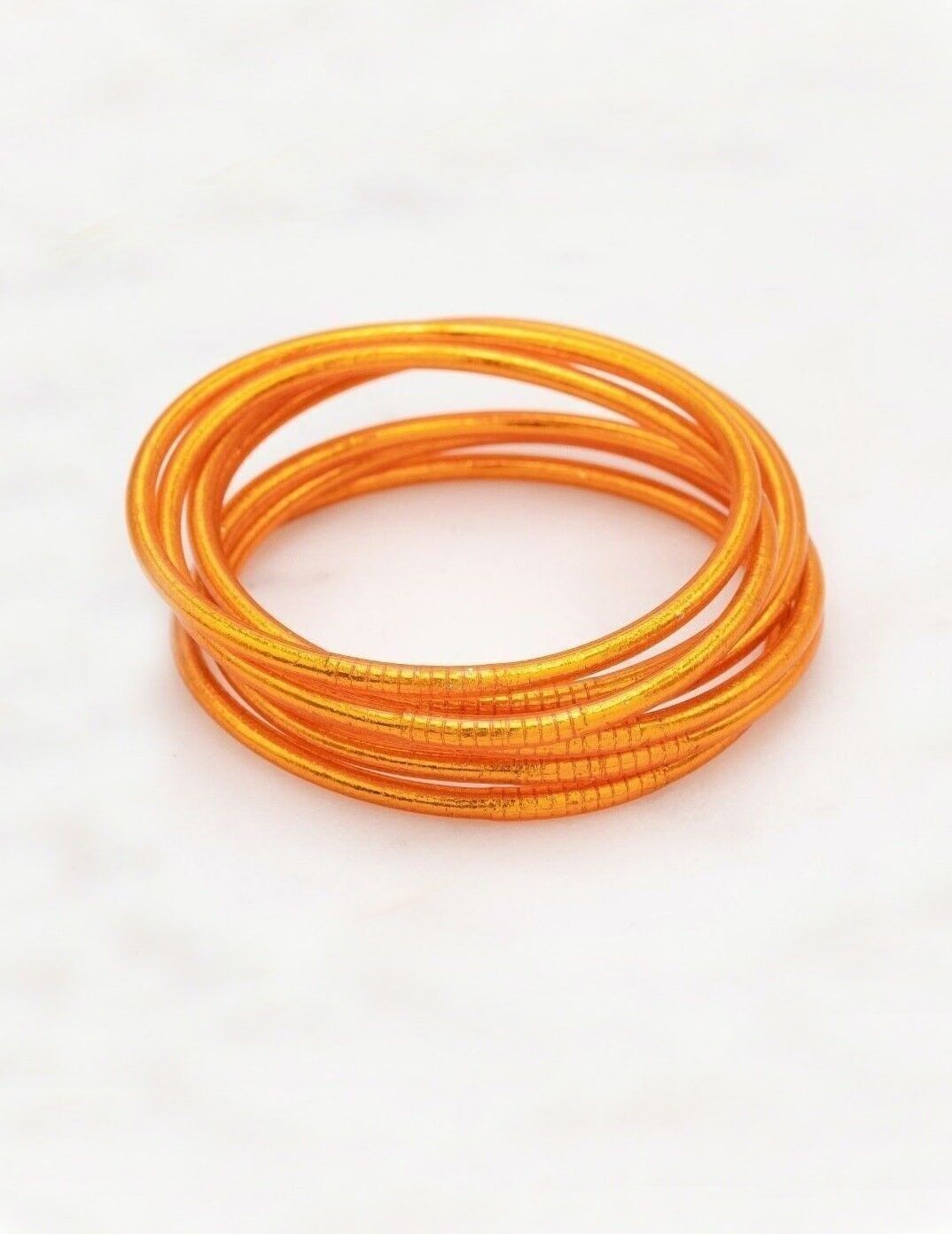 Braccialetto buddista sottile senza mantra taglia XL - Arancione