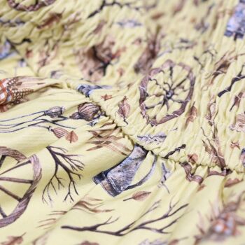 'Meadow' Rustic Cottagecore Scene Print Robe mi-longue froncée de grande taille | Tailles 16 18 20 22 24 26 8