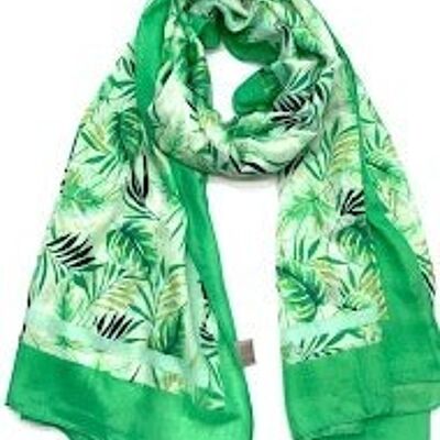 Thin scarf XT-45 green