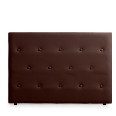 UPHOLSTERED HEADBOARD VENICE FEATHER LEATHER - CHERRY