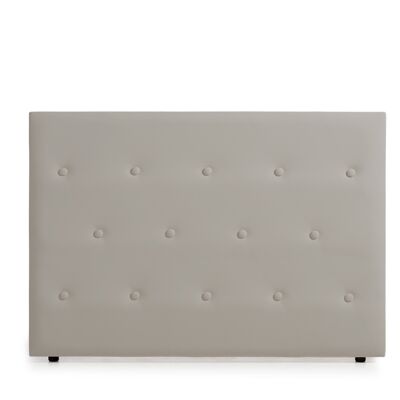 UPHOLSTERED HEADBOARD VENICE Faux Leather - LIGHT GRAY
