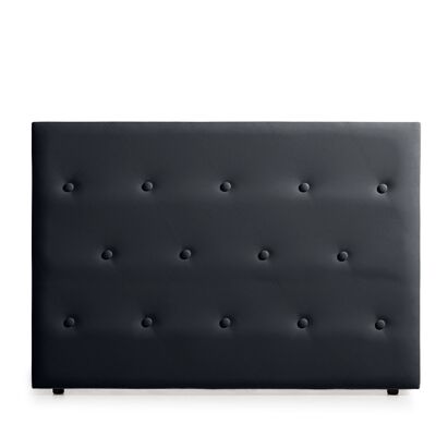 VENICE UPHOLSTERED HEADBOARD FEATHER LEATHER - ANTHRACITE