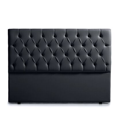 UPHOLSTERED HEADBOARD CAPRI FEATHER LEATHER - ANTHRACITE
