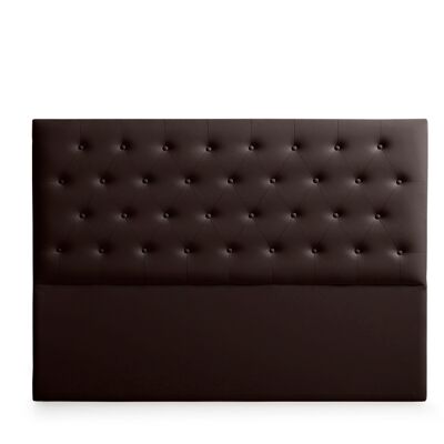 UPHOLSTERED HEADBOARD FERRARA Faux Leather - CHOCOLATE