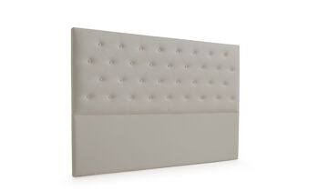 TÊTE DE LIT REMBOURRÉE FERRARA UPHOLSTERY - GRIS CLAIR 3