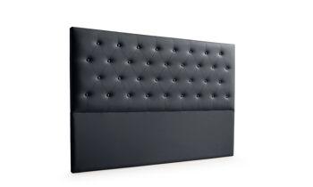 TÊTE DE LIT REMBOURRÉE FERRARA SIMILI CUIR - ANTHRACITE 3