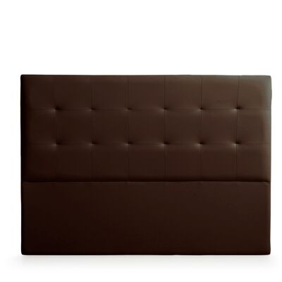 UPHOLSTERED HEADBOARD ATENEA Faux Leather - CHOCOLATE