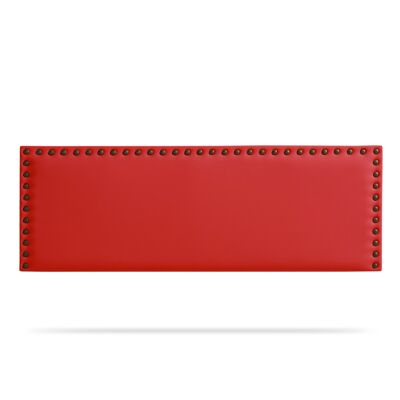 TÊTE DE LIT REMBOURRÉE MODENA CUIR PLUME - ROUGE