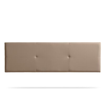 UPHOLSTERED HEADBOARD ALMA FEATHER LEATHER - TOPO