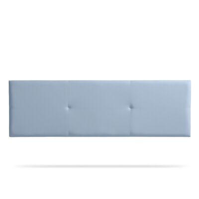 UPHOLSTERED HEADBOARD ALMA Faux Leather - LIGHT BLUE