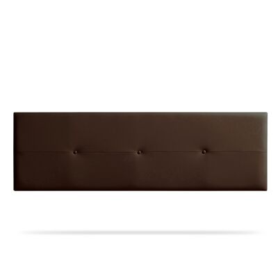 UPHOLSTERED HEADBOARD NAPOLI FEATHER LEATHER - CHOCOLATE
