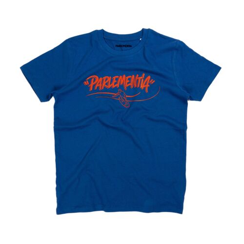 T-shirt kid blue - orange Calder