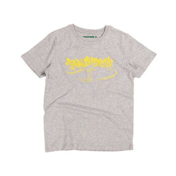 T-shirt kid grey - yellow calder 1