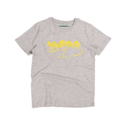 T-shirt kid grey - yellow calder