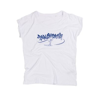 Camiseta niña blanco - azul Calder