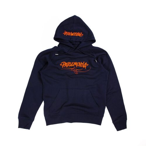 Hoodie navy - orange Calder