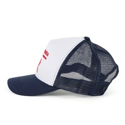 Gorra trucker azul marino/blanco - rojo Drop