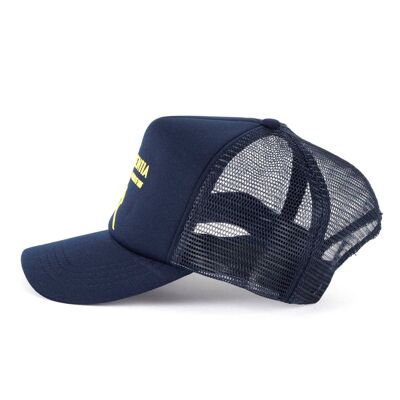 Cappellino trucker navy - Drop giallo