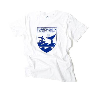 T-Shirt weiß - blauer Wal