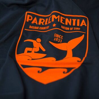 T-shirt navy - orange Whale 2