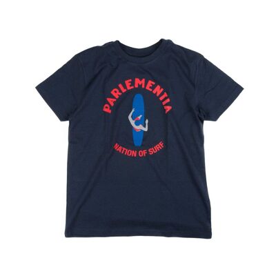 Marineblaues T-Shirt für Kinder - tri Swim