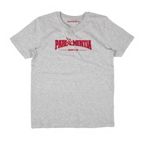 T-shirt kid grey - red College