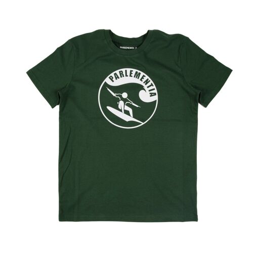 T-shirt green - white Fingers wave